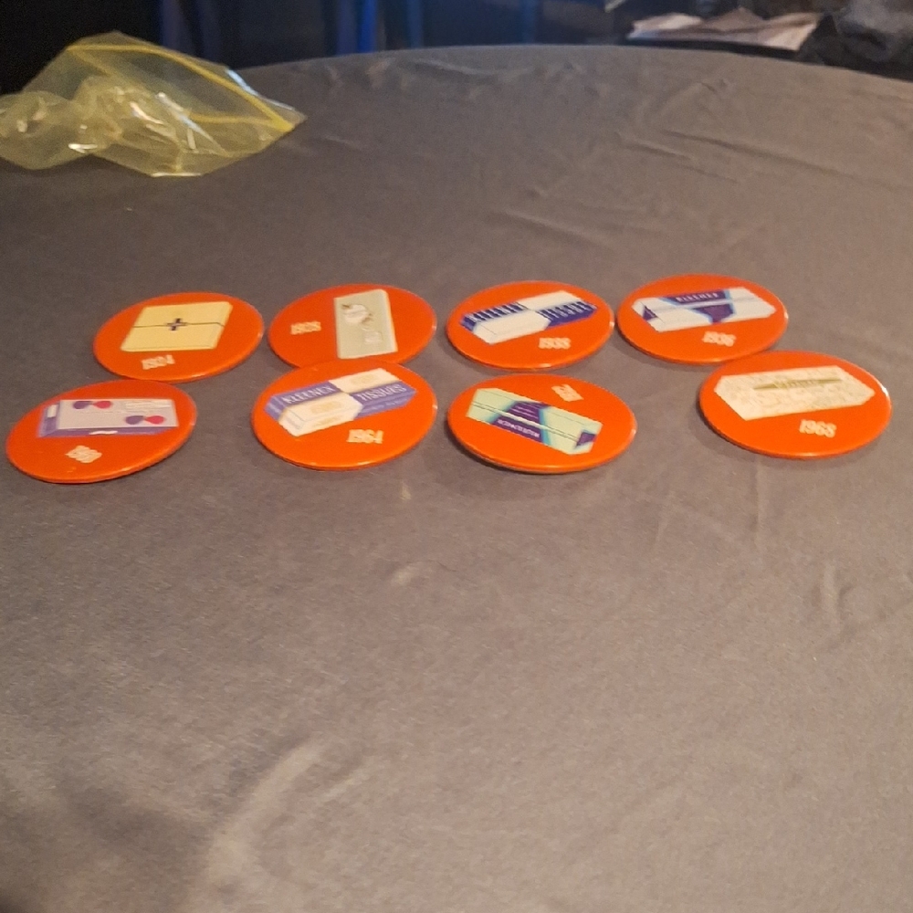 Vintage Orange Kleenex Pind